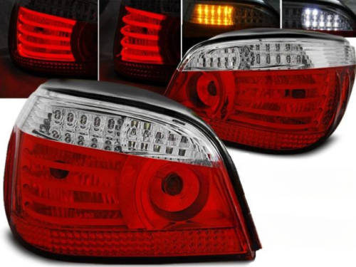 Paire de feux arriere BMW serie 5 E60 berline de 07/2003 a 2007 LED rouge et blanc