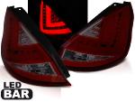 Paire de feux arriere Ford Fiesta MK7 12-16 LED BAR rouge fume