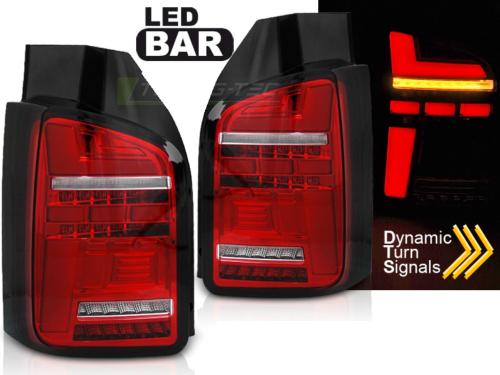 Paire de feux VW T6 20-22 FULL LED BAR DYN Rouge Blanc