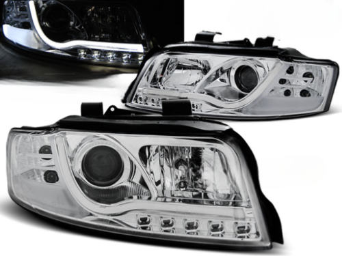 Paire de feux phares Audi A4 B6 de 2000 a 2004 led LTI chrome