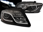Paire de feux phares Audi Q5 de 2008 a 2012 Led DRL noir