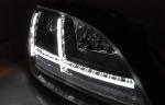 Paire de feux phares Audi TT 8J de 2006 a 2010 Daylight led noir Xenon Seq