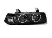 Paire Feux Phares BMW serie 3 E36 de 1990 a 1999 Coupe angel eyes CCFL noir
