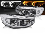 Paire de feux phares BMW serie 4 F32 / F33 de 2013 a 2017 Xenon LED DRL Chrome