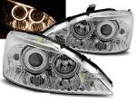 Paire de feux phares Ford Focus 01-04 angel eyes chrome