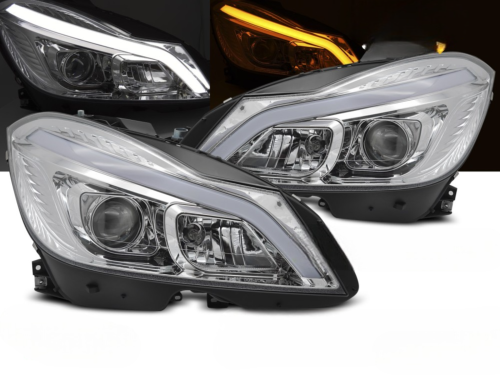 Paire de Phares Mercedes W204 de 2011 a 2014 LED LTI DRL Dynamique chrome