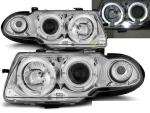 Paire de feux phares Opel Astra F 94-97 Angel eyes chrome