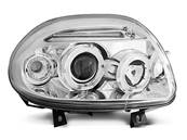 Paire de feux phares Renault Clio 2 98-01 angel eyes chrome