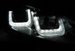 Paire de feux phares VW Golf 6 08-12 led U-type DRL noir