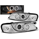 Paire feux Phares Subaru Impreza 1993 a 2000 Angel eyes chrome