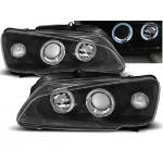 Paire de feux phares Peugeot 106 de 08/1996 a 2003 angel eyes noir