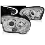 Paire feux phares Subaru Impreza 2003 a 2005 Tubelight Led chrome