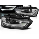 Paire de feux phares Audi A4 B8 de 2012 a 2015 Tubelight DRL Noir