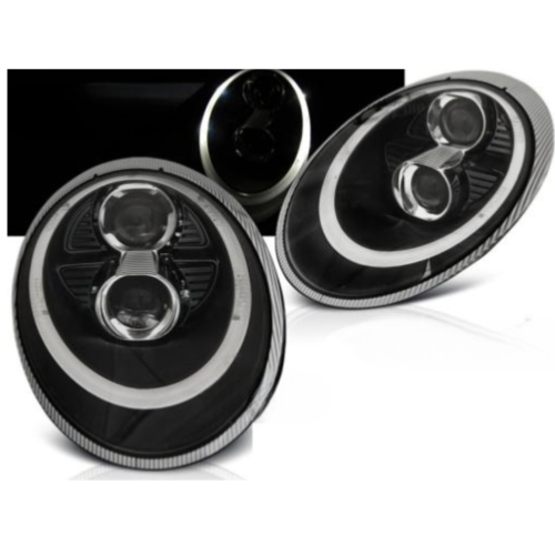 Paire de feux phares Porsche 911 997 04-09 xenon LTI noir