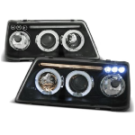 Paire de feux phares Peugeot 205 83-96 angel eyes noir