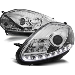 Paire de feux phares Fiat Grande Punto 08-09 Daylight led chrome