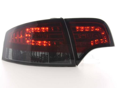 Paire de feux arrière Audi A4 8E Berline 2004 a 2007 Rouge Fume Led