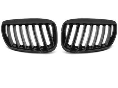 Paire de grilles de calandre BMW X5 E53 de 2004 a 2006 Noir brillant