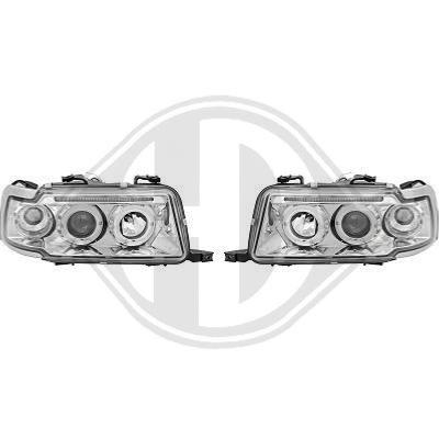 Paire de Phares Angel Eyes Audi 80 1991 a 1994 Chrome