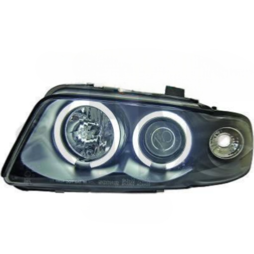 Paire Phares avant Angel Eyes CCFL Audi A4 B5 Berline 1994 a 1998 Noir