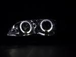 Paire de feux phares Angel Eyes BMW Serie 3 E46 Break de 02 a 05 chrome