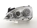 Paire de feux phares Angel Eyes Opel Corsa C de 01-06 chrome