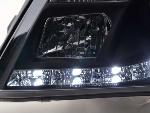 Paire de feux phares Daylight led DRL Opel Vectra C 02-05 noir