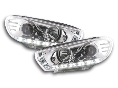 Paire de feux phares Daylight DRL Led VW Scirocco de 08-14 chrome