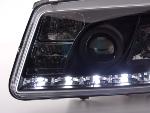 Paire de feux phares Daylight led DRL VW Bora de 1998 a 2005 Noir