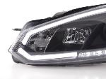 Paire de feux phares Daylight Led DRL VW Golf 6 08-12 Noir