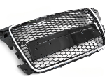 Calandre pour Audi A3 8P de 2008 a 2012 Look Sport Noir Chrome PDC
