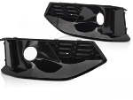 Paire de grille antibrouillard Audi A4 B9 de 2020 a 2024 Noir Brillant