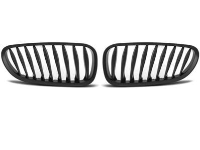Paire de grilles de calandre BMW Z4 E85 LCI de 2006 a 2008 Noir mat