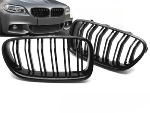 Paire grilles calandre BMW serie 5 F10 / F11 de 2010 a 2016 Look sport noir brillant