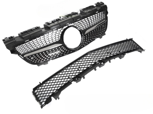Grille calandre Mercedes SLK R172 de 2011 a 2015 Chrome Noir Brillant