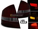 Paire de feux arriere Skoda Octavia 2 berline 04-12 led Bar rouge fume