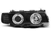 Paire de feux phares BMW serie 7 E38 de 1998 a 2001 angel eyes noir