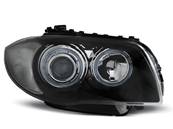 Paire de feux phares BMW serie 1 E81/E87 04/11 Angel eyes noir