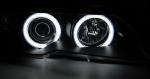Paire de phares BMW serie 3 E46 Coupe 03-06 angel eyes CCFL noir