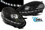 Paire de feux phares Fiat Punto Evo 09-12 Daylight DRL led noir