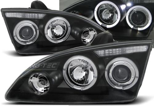 Paire de feux phares Ford Focus 04-08 Angel eyes noir