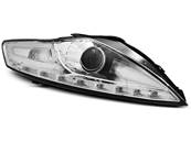 Paire de feux phares Ford Mondeo 07-10 Daylight led chrome cligno led