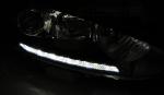 Paire de feux phares Ford Fiesta MK7 13-17 Daylight DRL led noir