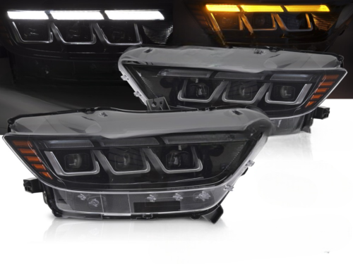 Paire de feux phares Ford Mustang de 2014 a 2017 FULL LED DRL Noir