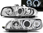 Paire de feux phares Honda Civic 91-95 4 portes Angel eyes chrome