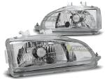 Paire de feux phares Honda Civic 2 et 3 portes 91-95 chrome