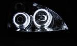 Paire de feux phares Renault Clio 2 01-05 angel eyes CCFL chrome