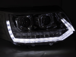 Paire de feux phares VW T5 10-15 FULL LED LTI DRL Dyn Chrome