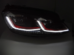 Paire de feux phares VW Golf 7 de 2017 a 2019 FULL LED DRL Dyn Rouge