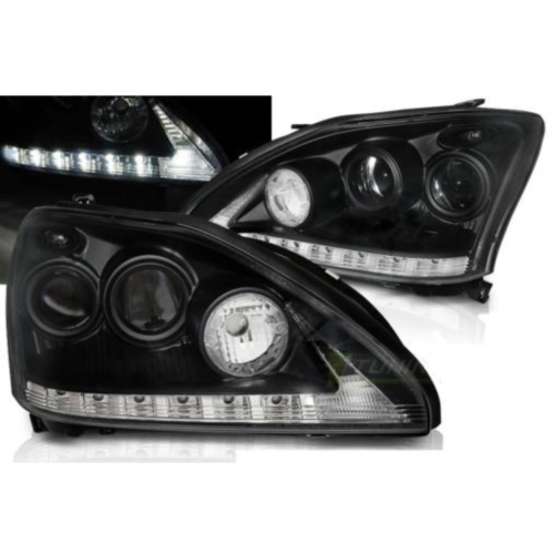 Paire de feux phares Lexus RX 330 / 350 03-08 Daylight led noir